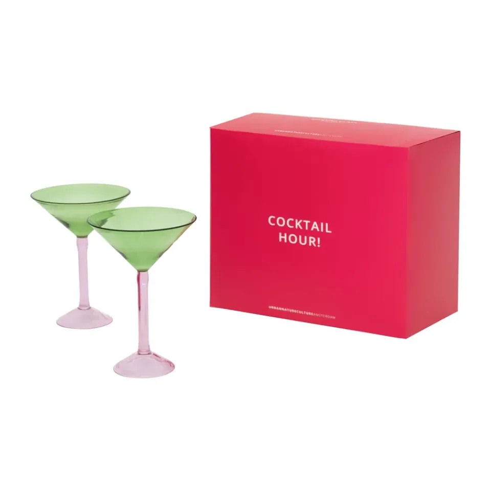 URBAN NATURE CULTURE gift set martini glasses 2-pack, Green Outlet