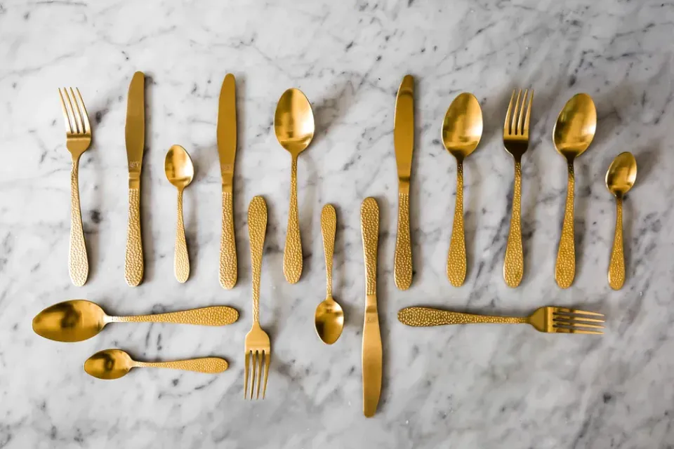 Vargen & Thor cutlery 16 pieces, Nimbus. brass Gold-coloured Sale