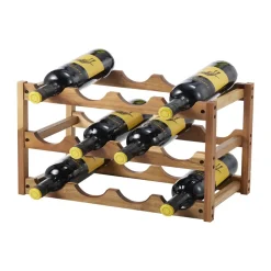 Dorre Varo wine rack 12 bottles, Acacia Brown Best