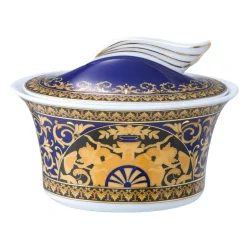 Versace Medusa sugar bowl, I love Baroque Blue Outlet