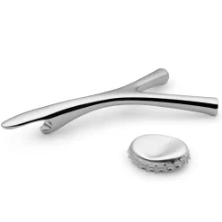 Alessi Virgula Divina bottle opener, stainless steel Silver-coloured New