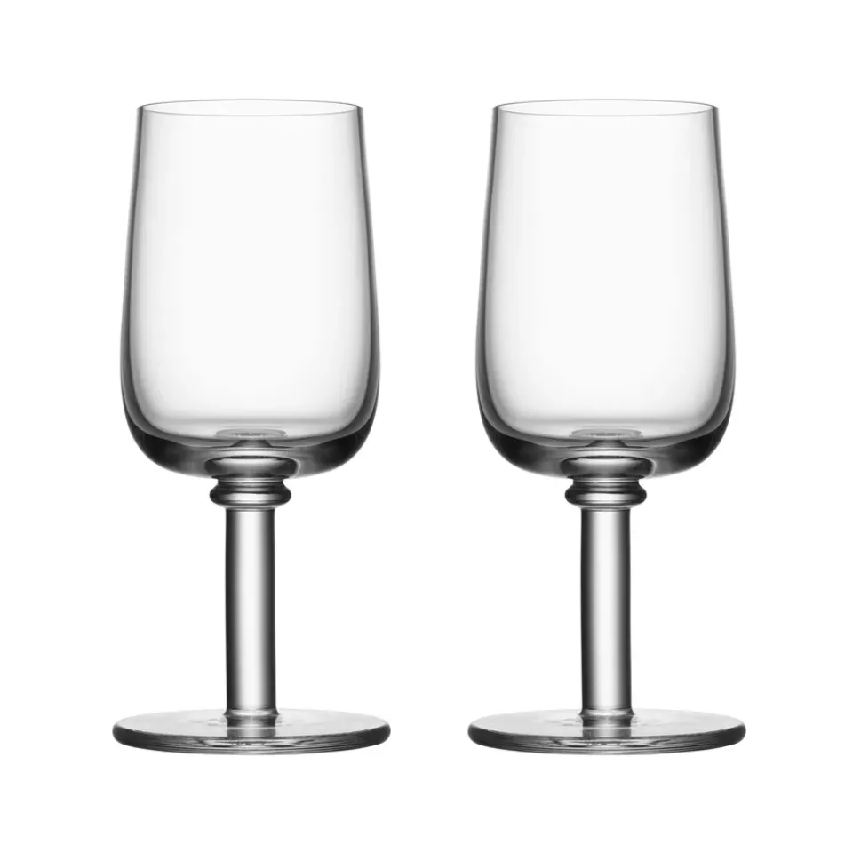 Kosta Boda Viva glass on foot 25 cl 2-pack, Clear Transparent Sale
