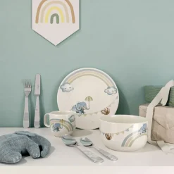 Villeroy & Boch Walk like an Elephant children's tableware and cutlery set, 7 pieces Blue Best