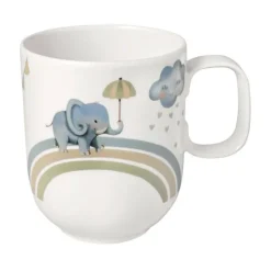 Villeroy & Boch Walk like an Elephant children's mug L 28 cl, Multi Blue New