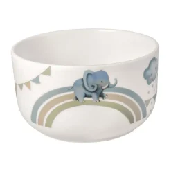 Villeroy & Boch Walk like an Elephant muesli bowl Ø13 cm, Multi Blue New