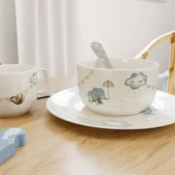 Villeroy & Boch Walk like an Elephant muesli bowl Ø13 cm, Multi Blue New