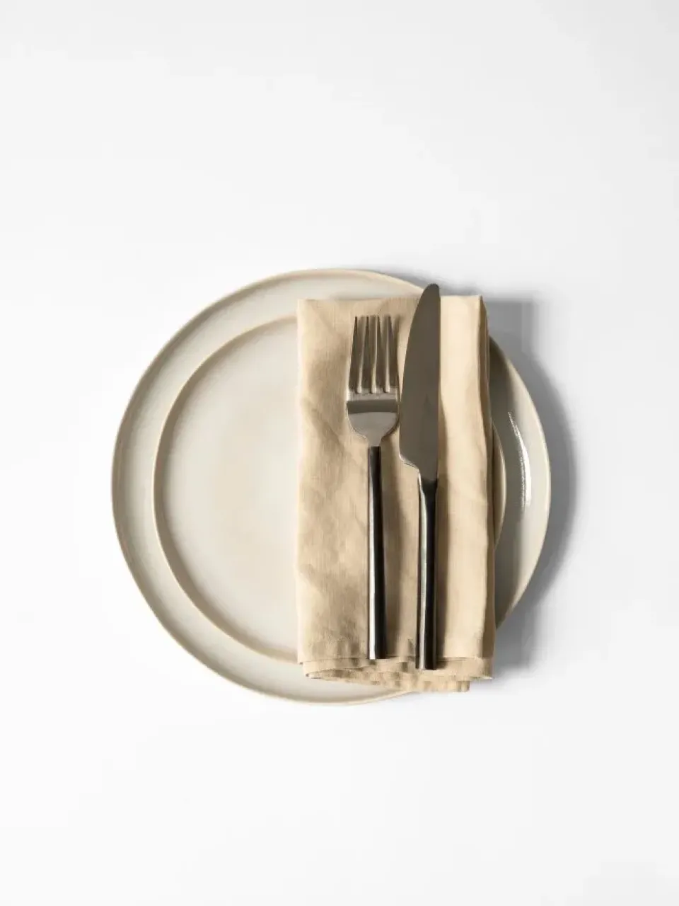 Tell Me More Washed linen napkin, Sand Beige Clearance