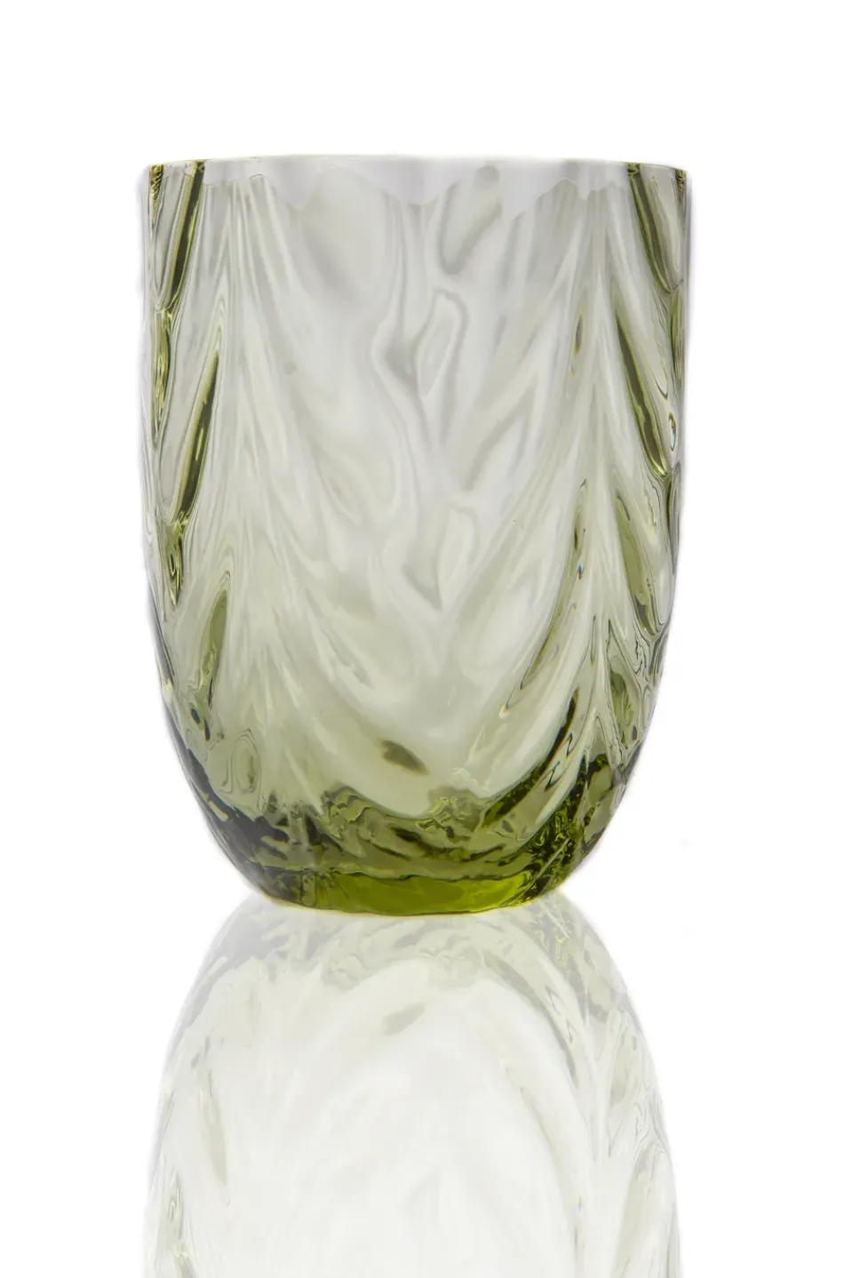 Anna Von Lipa Wave drinking glass 25 cl, Olive Green Outlet