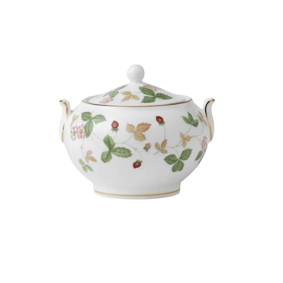 Wedgwood Wild Strawberry sugar bowl, multi GreenMultiPink Sale