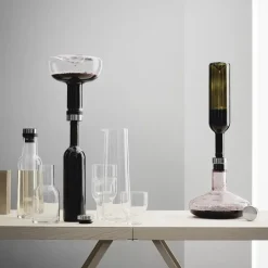 Audo Copenhagen Wine breather deluxe, stainless steel Transparent Discount