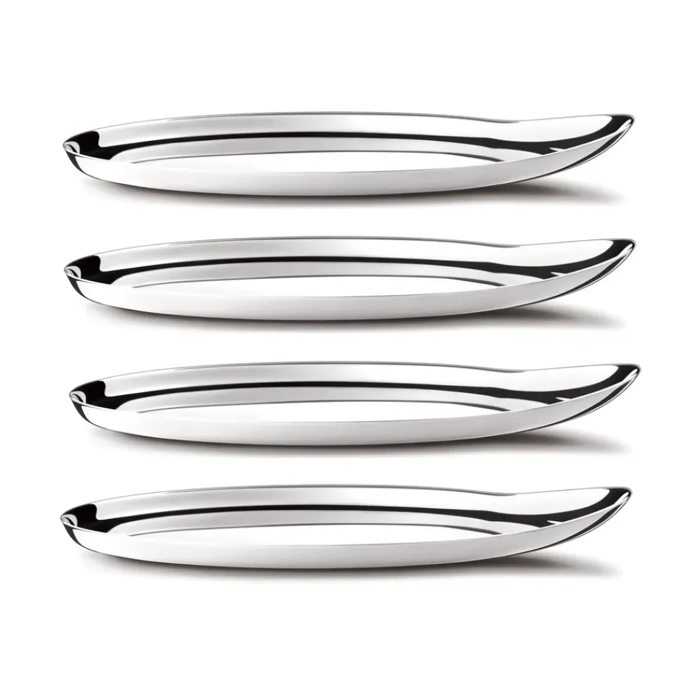 Georg Jensen Wine coasters 4-pack, Ø 9.6 cm GreySilver-coloured Discount