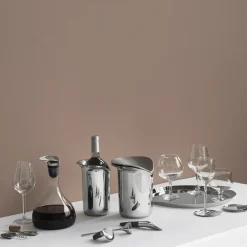 Georg Jensen Wine ice bucket with tongs, 21 cm GreySilver-coloured Outlet