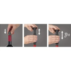 Vacuvin Wine stopper & vacuum pump, Black Outlet