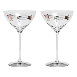 Kosta Boda You and me together champagne coupe 32 cl 2-pack, Clear / Multi Transparent Hot