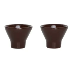 OYOY Yuka egg cup 2-pack, Dark terracotta Black Best