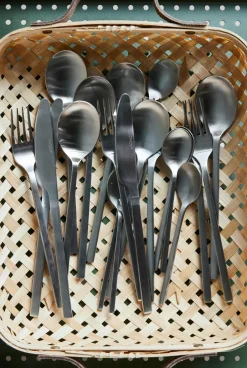 OYOY Yuka teaspoon 4-pack, Brushed Steel Silver-coloured Clearance
